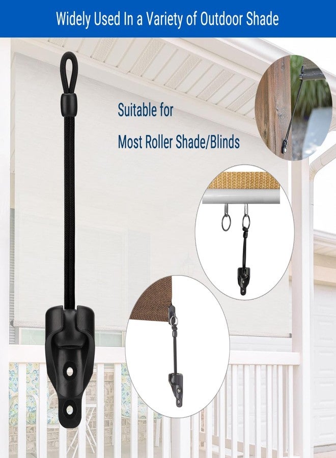 IVYSUN Shade Replacement Parts,Tie Down for Coolaroo Exterior Roller Sun Shade,Outdoor/Indoor Roller Up Blinds and Canopy/Pergola Covers (Black,2Pcs,6inch) - Image 2